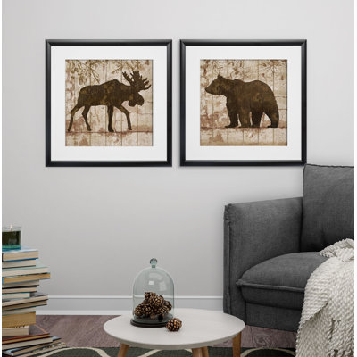 " Moose & Bear Crossing " 2 - Pieces