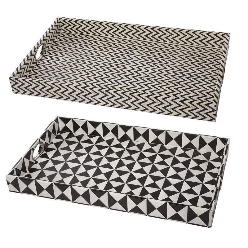 Alceu Solid Wood Tray - Set of 2