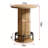 Bistro Pub Table, 39 Inch Height Wood Dining Table With Metal Ring Footrest, Light Brown Cocktail Table For Kitchen Dining Living Room, Small Space Cafe Table