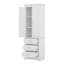 Tall Storage Cabinet With Three Drawers, Adjustable Shelves-113855022