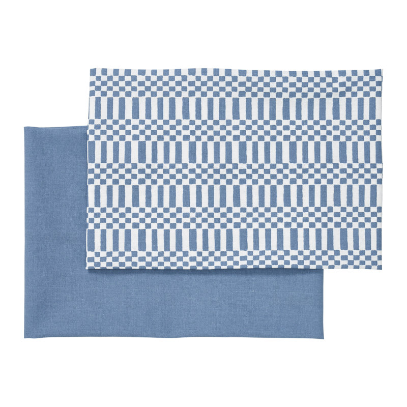 Tea Towel Kitchen Towel, 2, White/Blue