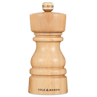 Cole & Mason London Natural Beech Wood Pepper Mill 5"