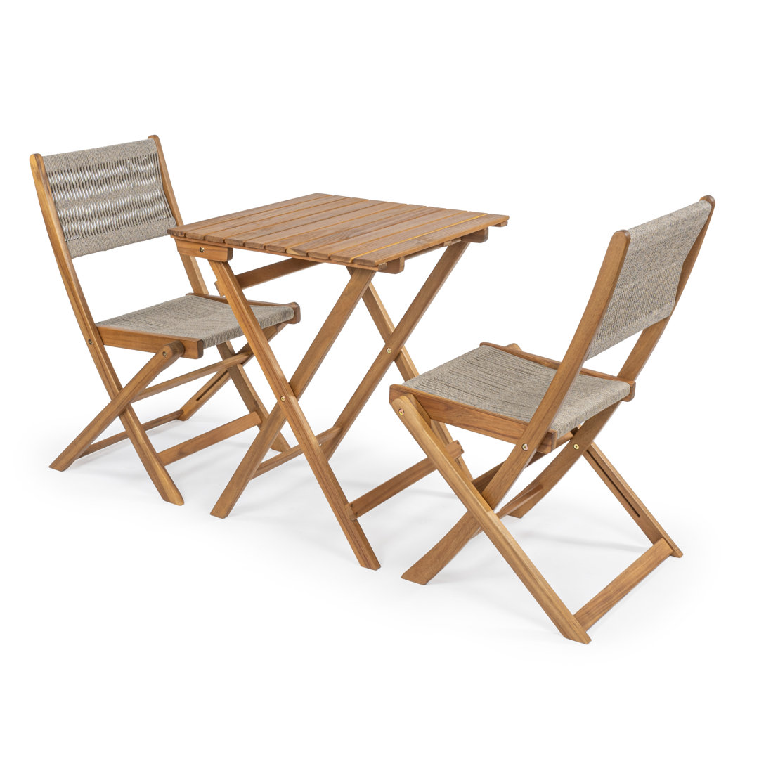 Halewood Square 2 - Person 23.62'' L Outdoor Restaurant Bistro Set Archie & Oscar™ 