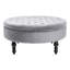 Audrianna 85Cm Velvet Tufted Round Ottoman