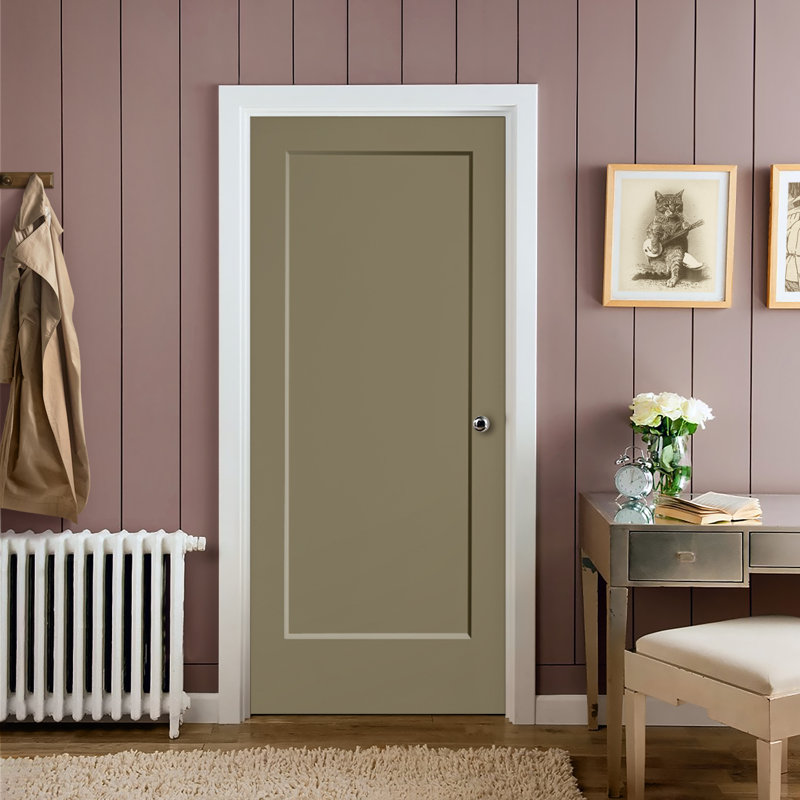 Dalle de porte intérieure 1 panneau, 36 po x 80 po, Vert olive