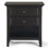 Table de chevet transitionnelle en bois massif l 24 po avec 2 tiroirs et tablette de rangement ouverte Amherst