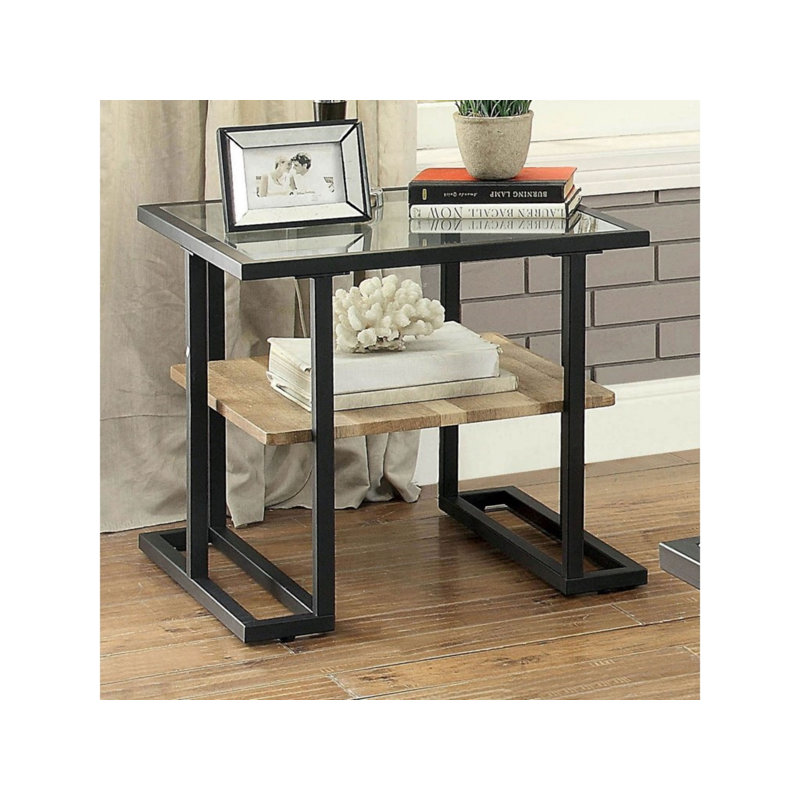 Glass Top End Table