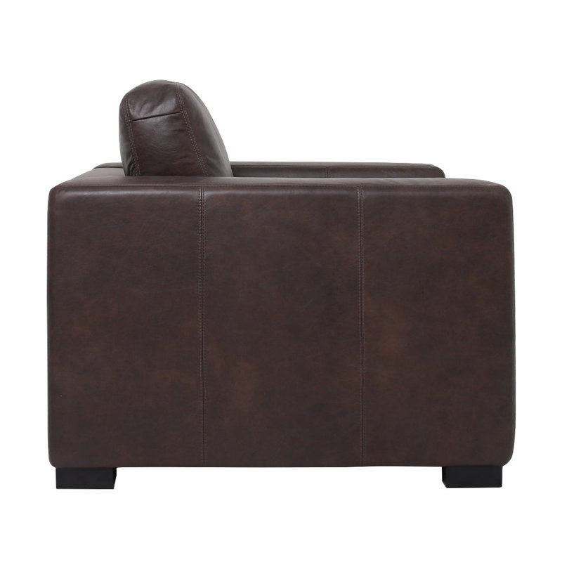 Fauteuil en cuir Argento, Brun