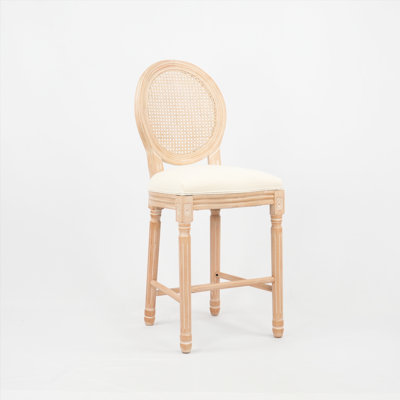 Multifunctional With Beige Upholstery And Back For Various Settings Cushioned Seat Stable Legs