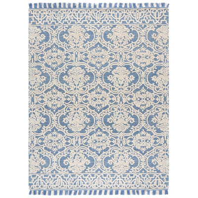 Tapis Blossom 422 tufté à la main, 80 % laine, 20 % coton damassé