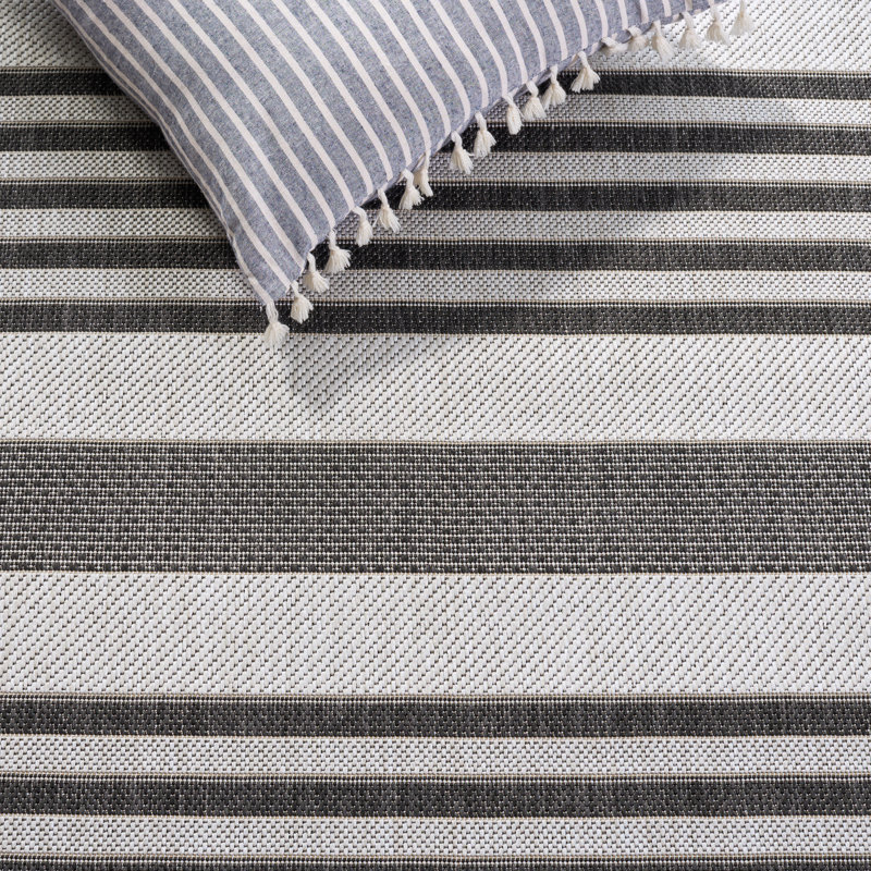 Marquart Performance Striped Indoor/Outdoor Area Rug, Runner 2'2" x 6'