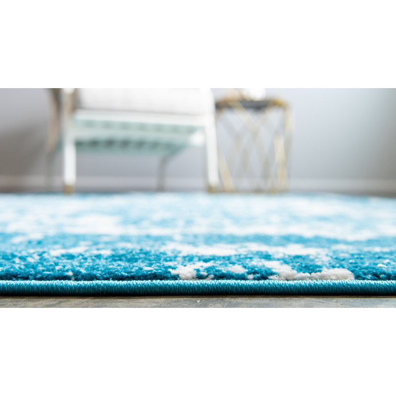 Tapis bleu Walmoor Ikat, Rectangle 9 pi x 12 pi 2 po