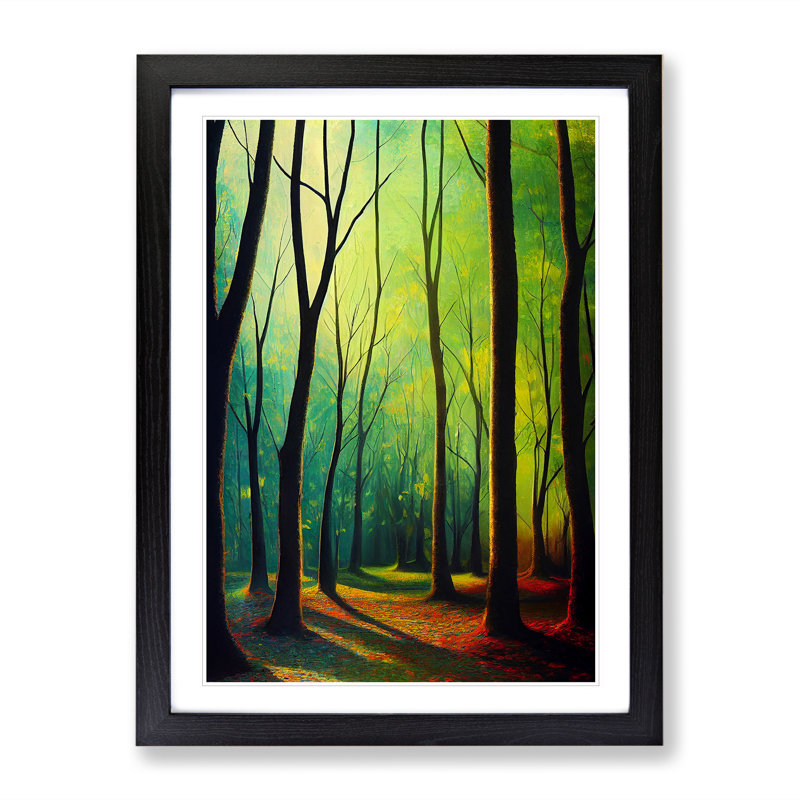 XV1022-52X A Forest Adventure - Single Picture Frame Print, Black, 46cm H x 34cm W x 2cm D