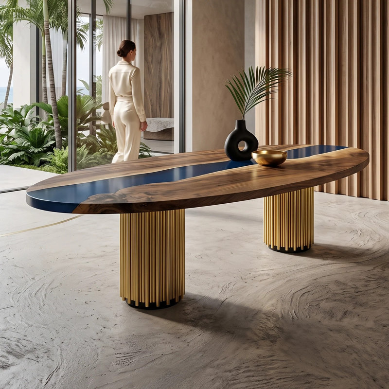 Table de salle à manger Evohe, L 48 po x L 120 po
