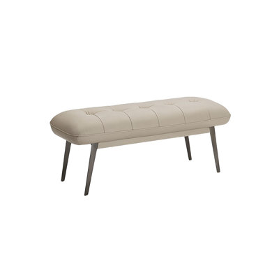Banc rembourré en cuir véritable Karsch