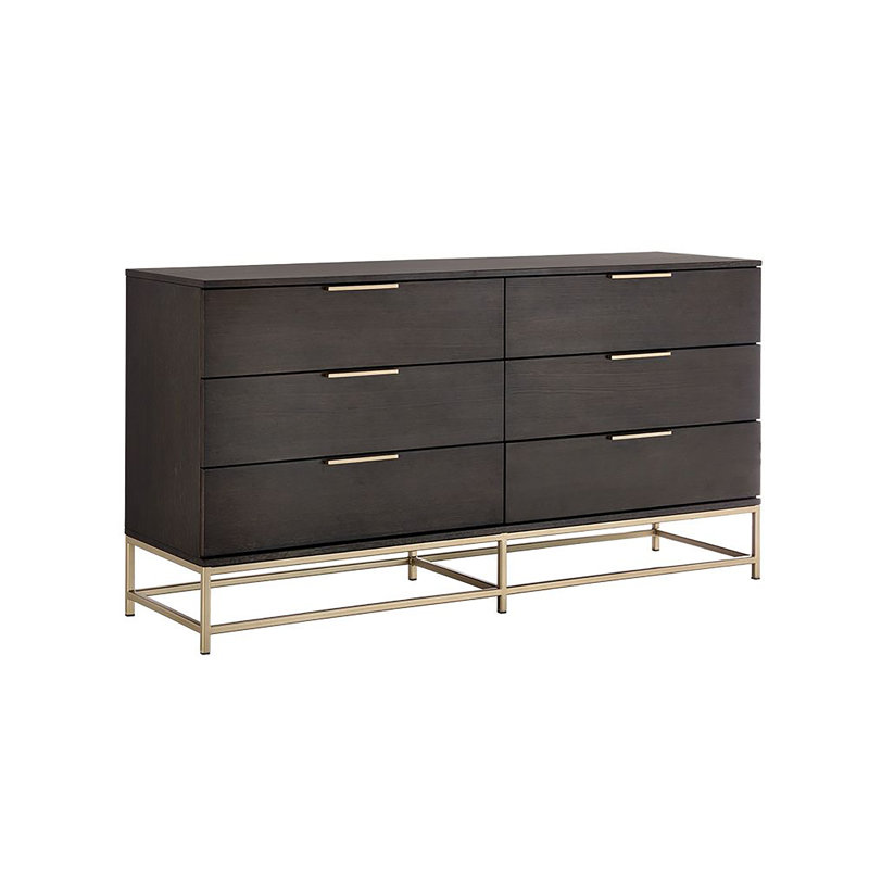 Rebel 6 - Drawer Dresser, Dark Gray