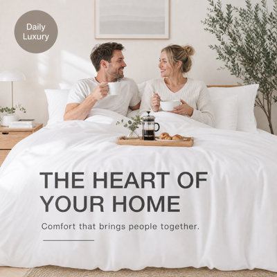 Ensemble de literie en microfibre blanc 4 pièces, ensemble de draps doux grand et très grand avec housse de couette, drap-housse, drap plat et taies d'oreiller pour la chambre à coucher
