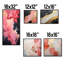 Minimalisme - Poteries roses - Collages abstraits, ensemble de 5 décorations murales-291001558