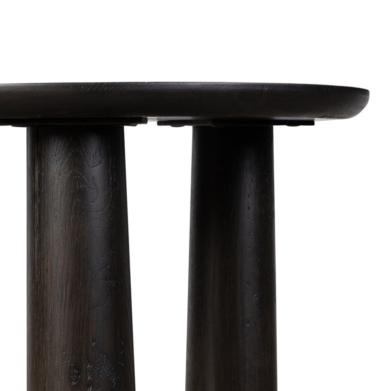 Cooper Solid Wood End Table, Smoked Black