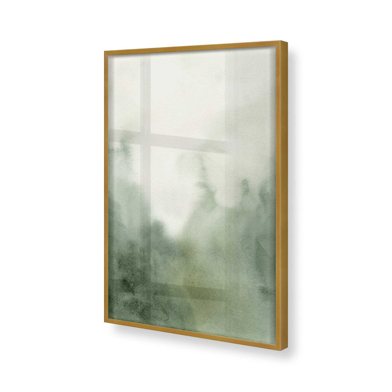«Mute Forest Shadows I Print», H 37,25 po x l 25,25 po, Cadre photo doré simple