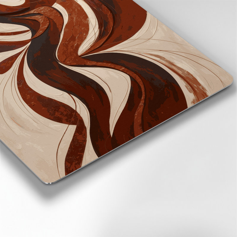 Abstract Figurative 9 Beige Metal Wall Art, 12" H x 12" W