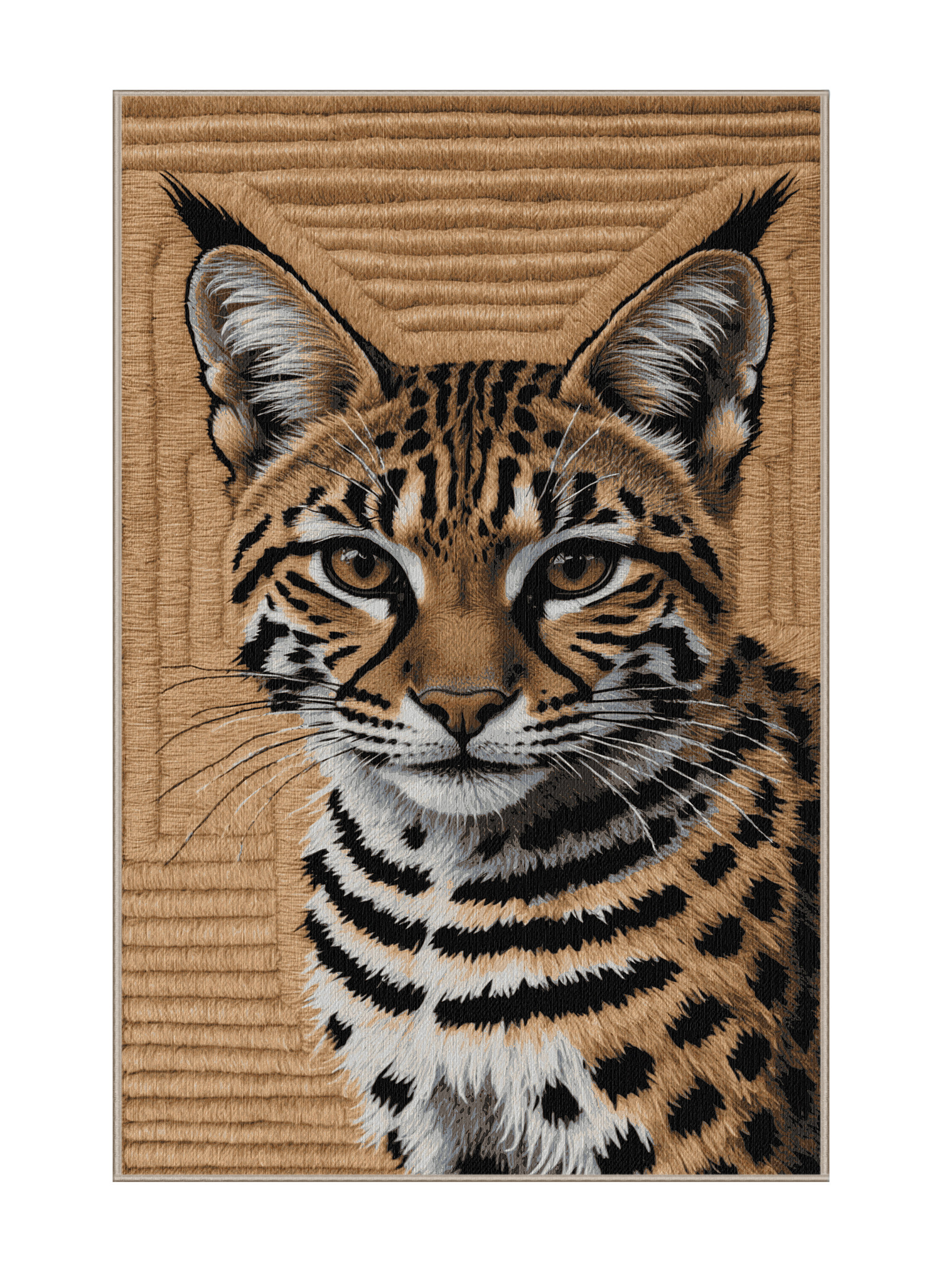 Foundry Select Washable African Wildcat Wildlife Area Rug | Wayfair