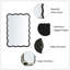 Miroir rectangulaire ondulé en bois massif pour décoration murale moderne-1237630196