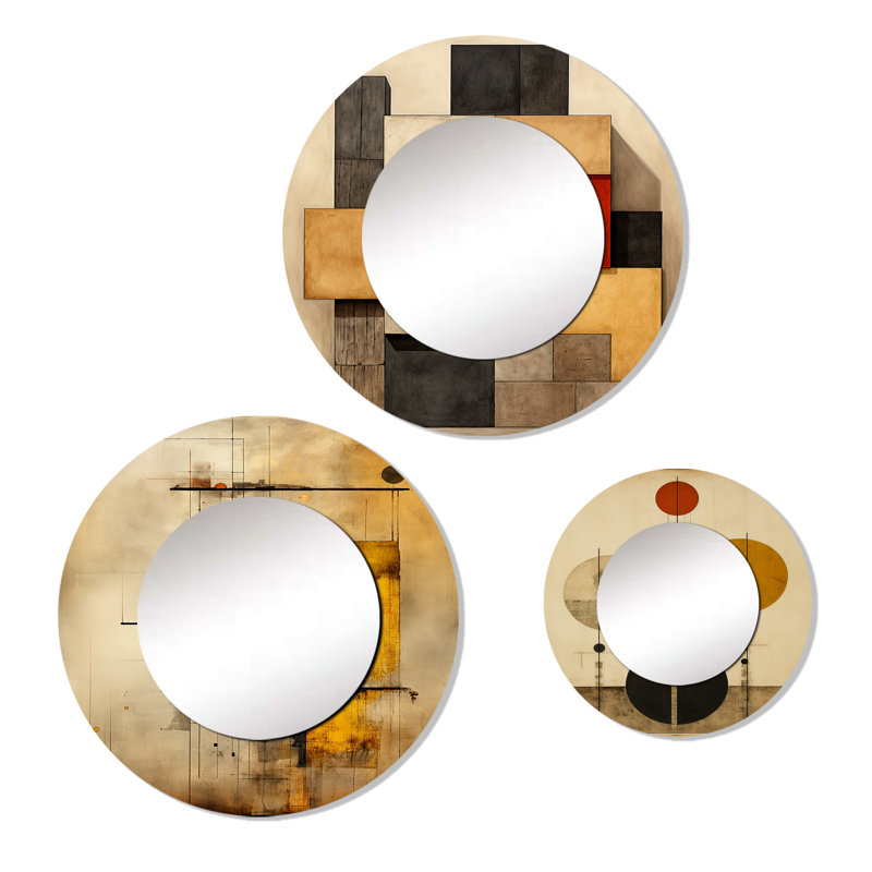 Miroir mural rond en aluminium Kovie