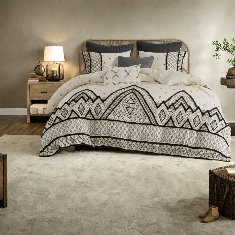 Ensembles de literie de qualité supérieure en coton lin 3 pièces de style bohème moderne