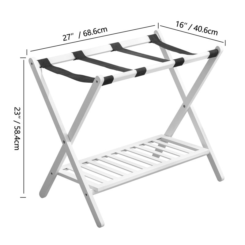 Ensemble de 2 valises pliantes en bambou, Blanc