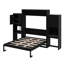 Grand lit escamotable avec bureau, coiffeuse et armoires-1122468253