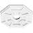 10"OD x 2"ID x 3 1/2"C x 1"P Logan Architectural Grade PVC Contemporary Ceiling Medallion-36074916