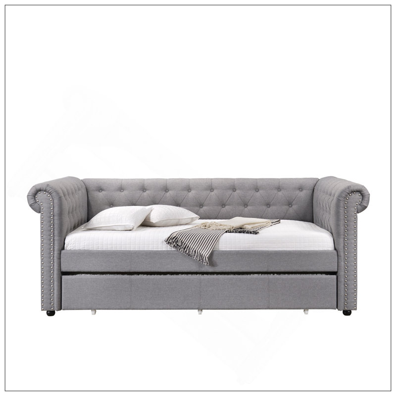 Tolar Daybed with Trundle, Light Gray, Full/Double