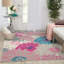 Tapis gris / rose / bleu à motif floral Carollee-25564877