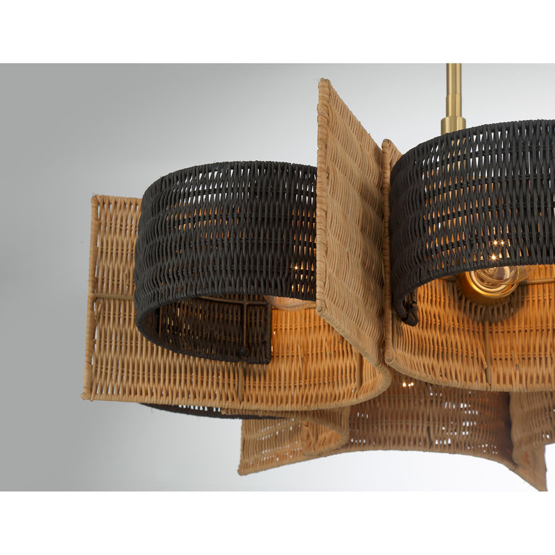 Espacio 6-Light Chandelier in Warm Brass by Breegan Jane