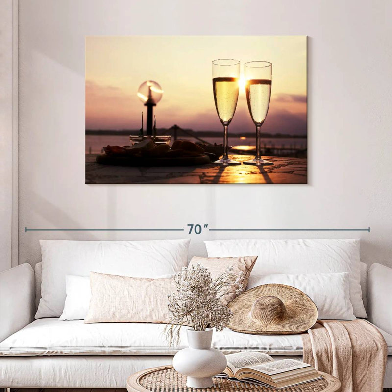 Coucher de soleil Yarlin Champagne, H 30 po x l 45 po