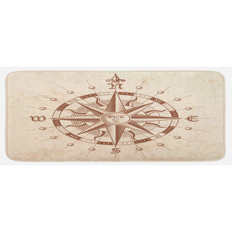 Coastal Polyester Kitchen Mat