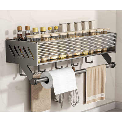 Kitchen Storage Rack - No-Drill Multi-Functional Spice Organizer -  Prep & Savour, 77D6005F4F84455794AACA5F3EBC6C52