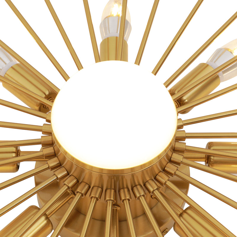 Plafonnier semi-encastré 8 lumières