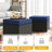 5 Pieces PE Wicker Outdoor Conversation Set With Rock chairs, Side Table & Ottomans for Backyard, Porch, Deck & Balcony-328699046