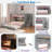 Full Over Full Bunk Bed With Twin Size Trundle And Staircase, Shelves, Led-1265166770