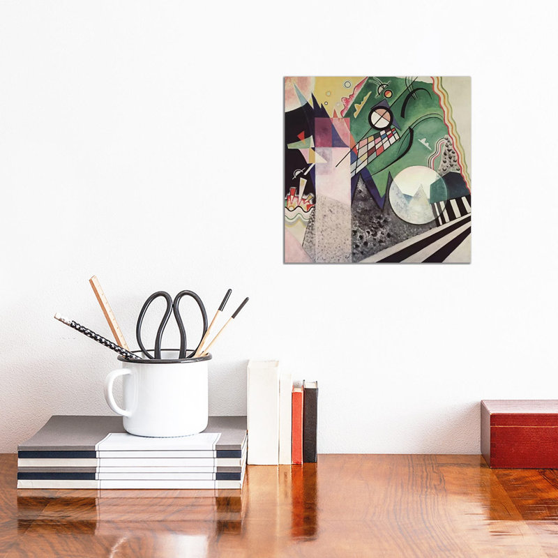 Green Composition by Wassily Kandinsky - Wrapped Canvas Painting, 30.48 cm H x 30.48 cm W