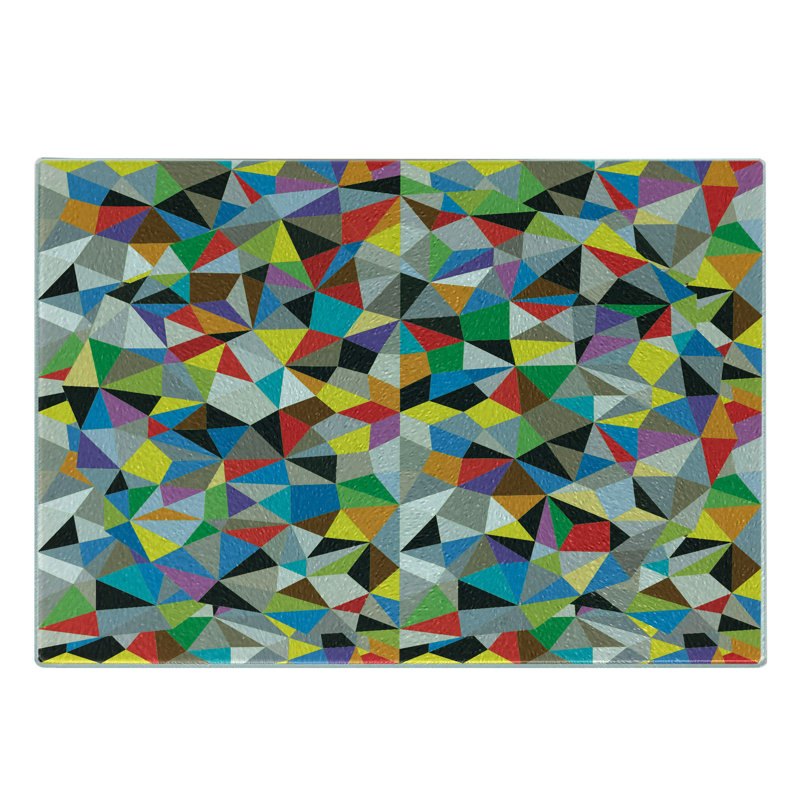 Multicolore planche à découper en verre trempé Ambesonne