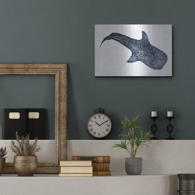 «Shark Whale 1» par Stellar Design Studio sur métal, H 12 po x l 16 po
