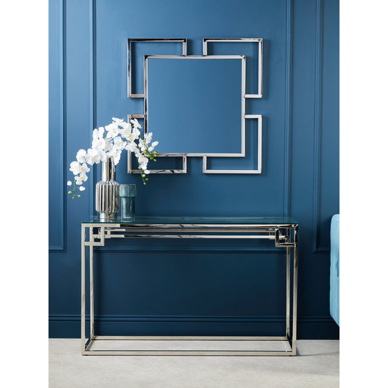 120cm Glass Top Console Table