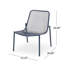 Ensembles de table de salle à manger en métal bleu marine peu encombrants, charme extérieur moderne