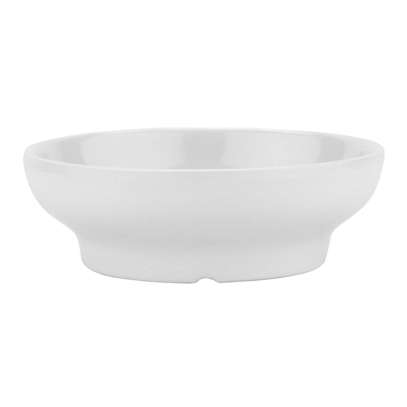 Plat à ramequin en mélamine robuste salsa / Queso, 5 onces, ivoire (lot de 12), Blanc
