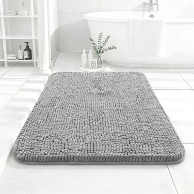 Tapis de bain doux en chenille absorbante 36 po x 24 po