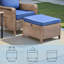 Ensemble de chaises longues d'extérieur 5 pièces avec table d'appoint et repose-pieds, chaises longues de patio pour porche ou terrasse-915055729