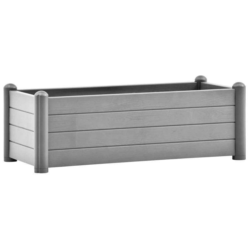 Dakota Fields Garden Raised Bed PP Stone Gray 100 x 43 x 35cm